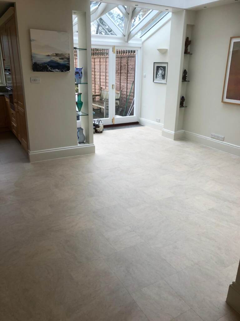 Amtico Signature Stria Ash White Installation in Docklands, Luxury Vinyl Tile (LVT) Flooring, Home