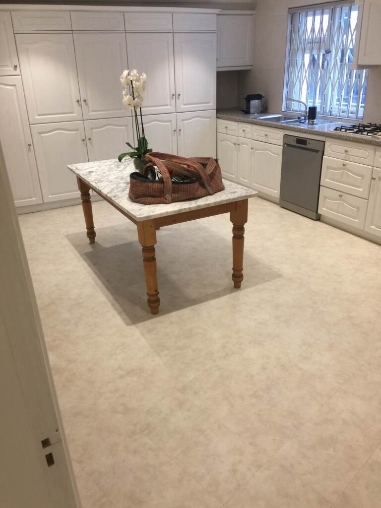 Amtico Spacia Limestone Cool Installation in Chiswick, Luxury Vinyl Tile (LVT) Flooring, Home