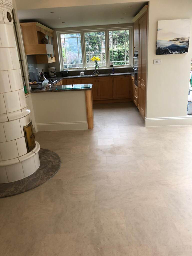 Amtico Spacia Plaza Concrete Fitting in Westminster, Luxury Vinyl Tile (LVT) Flooring, Home