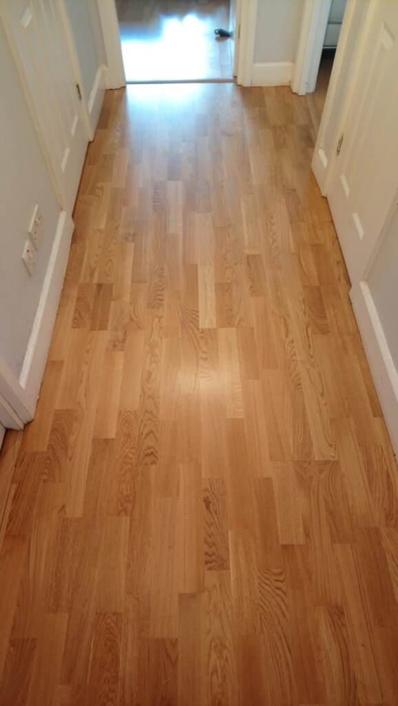 Boen 3-Strip Oak Andante Wood Flooring Installation in Chiswick, Home