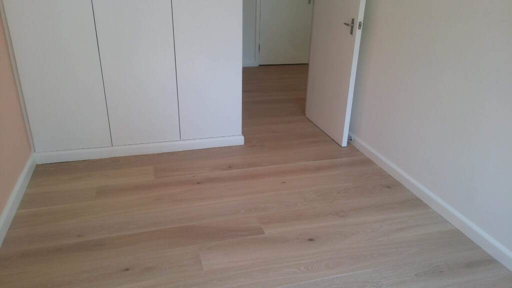 Boen Oak Coral Stonewashed Wood Flooring Installation in Farringdon, Home