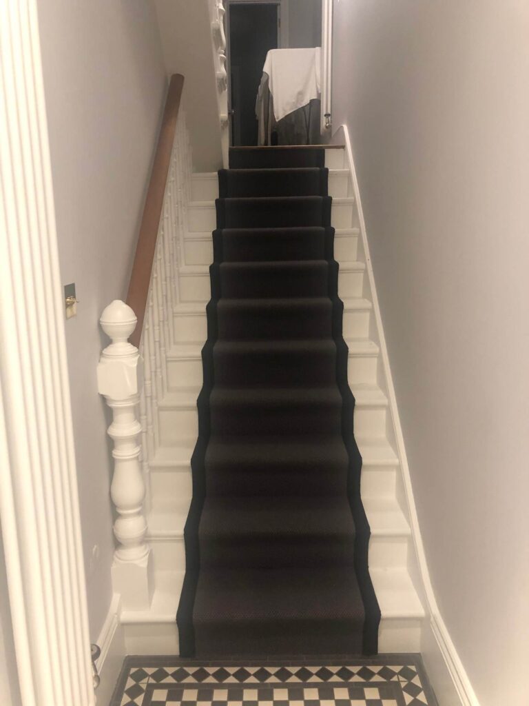 Fibre Carpets Wool Faroe Teal Installation in Wimbledon, Carpet, Home