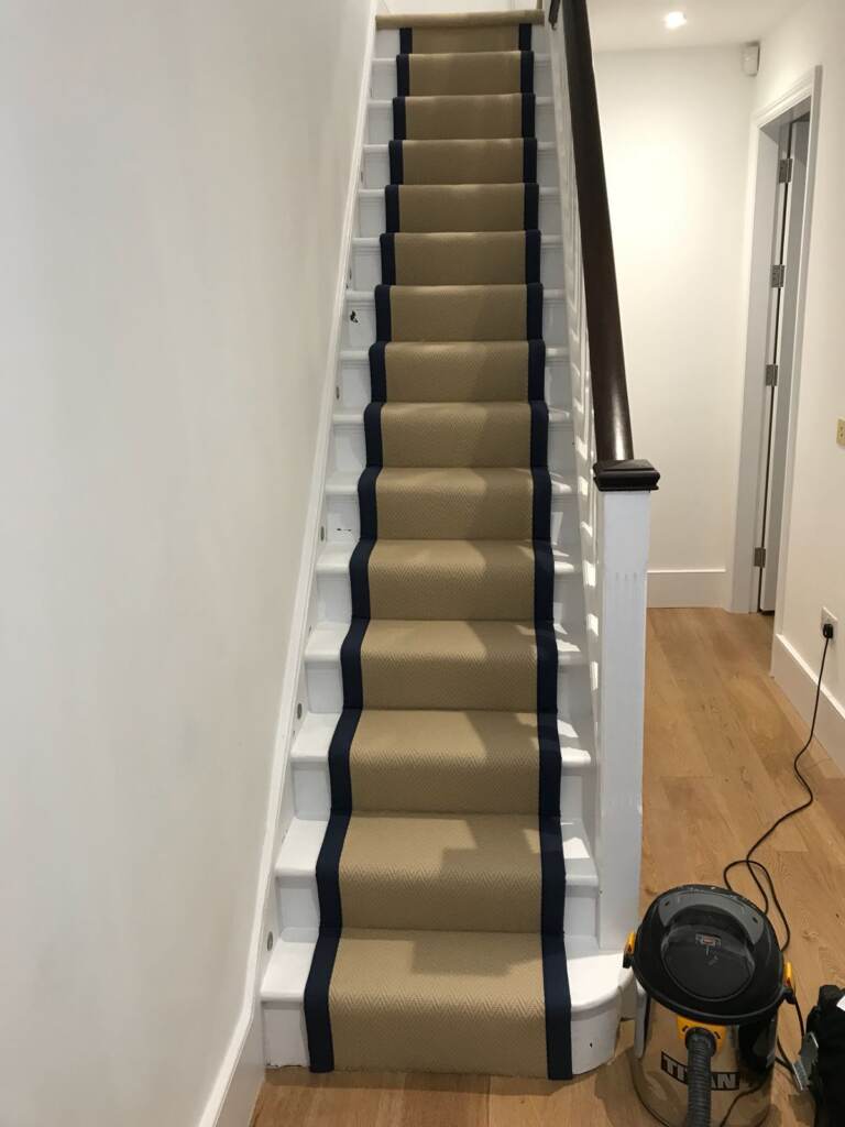 Fibre Carpets Wool Herringfine Bank Installation in Notting Hill, Carpet, Home