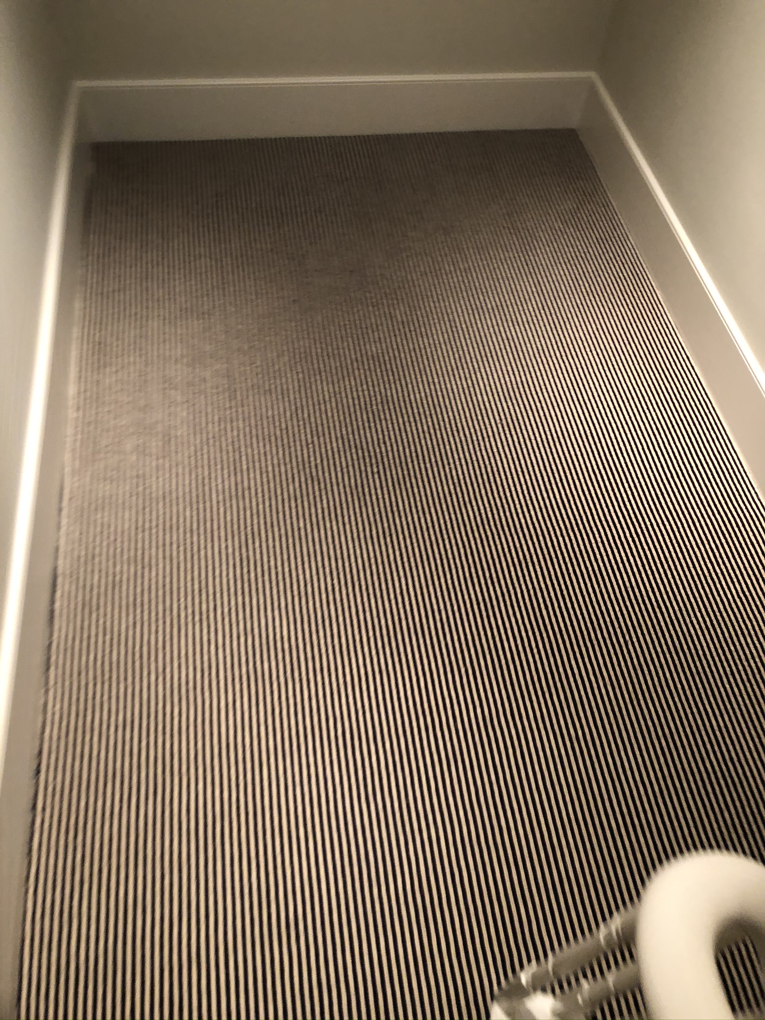 Hugh Mackay Carpets Deco Loop Two Tone Magpie Black & White Stripe Installation In Lambeth-1