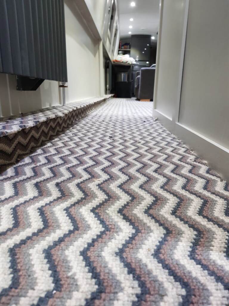 Hugh Mackay Carpets Zig Zag Deco Woodland Installation in Kings Cross, Carpet, Wood Flooring, Home