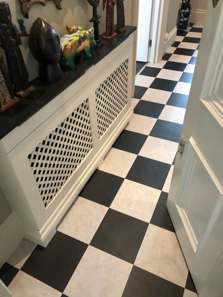 Amtico Spacia Ceramic Coal & Ceramic Light Installation In Shepherds Bush - Luxury Vinyl Tile (LVT) Flooring - Residential