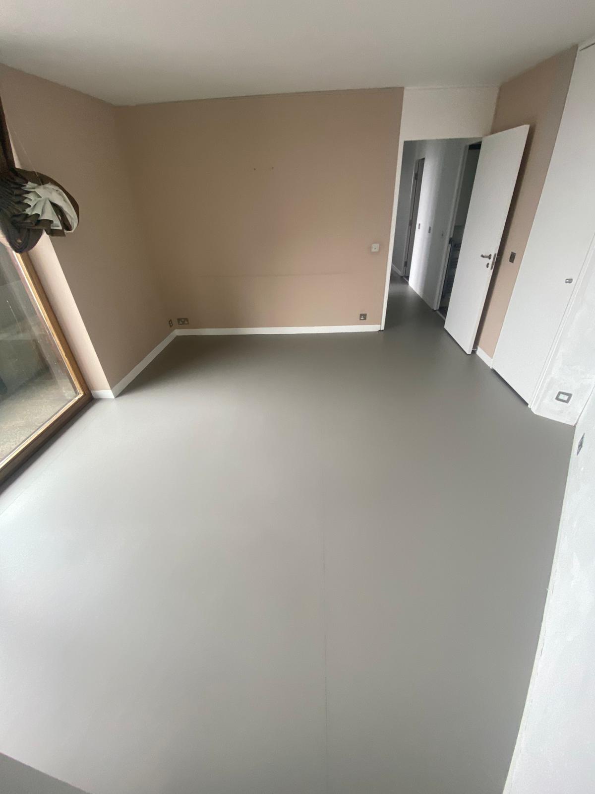 Marmoleum Walton Cement 171 Installation in Marylebone - Flooring - Residential