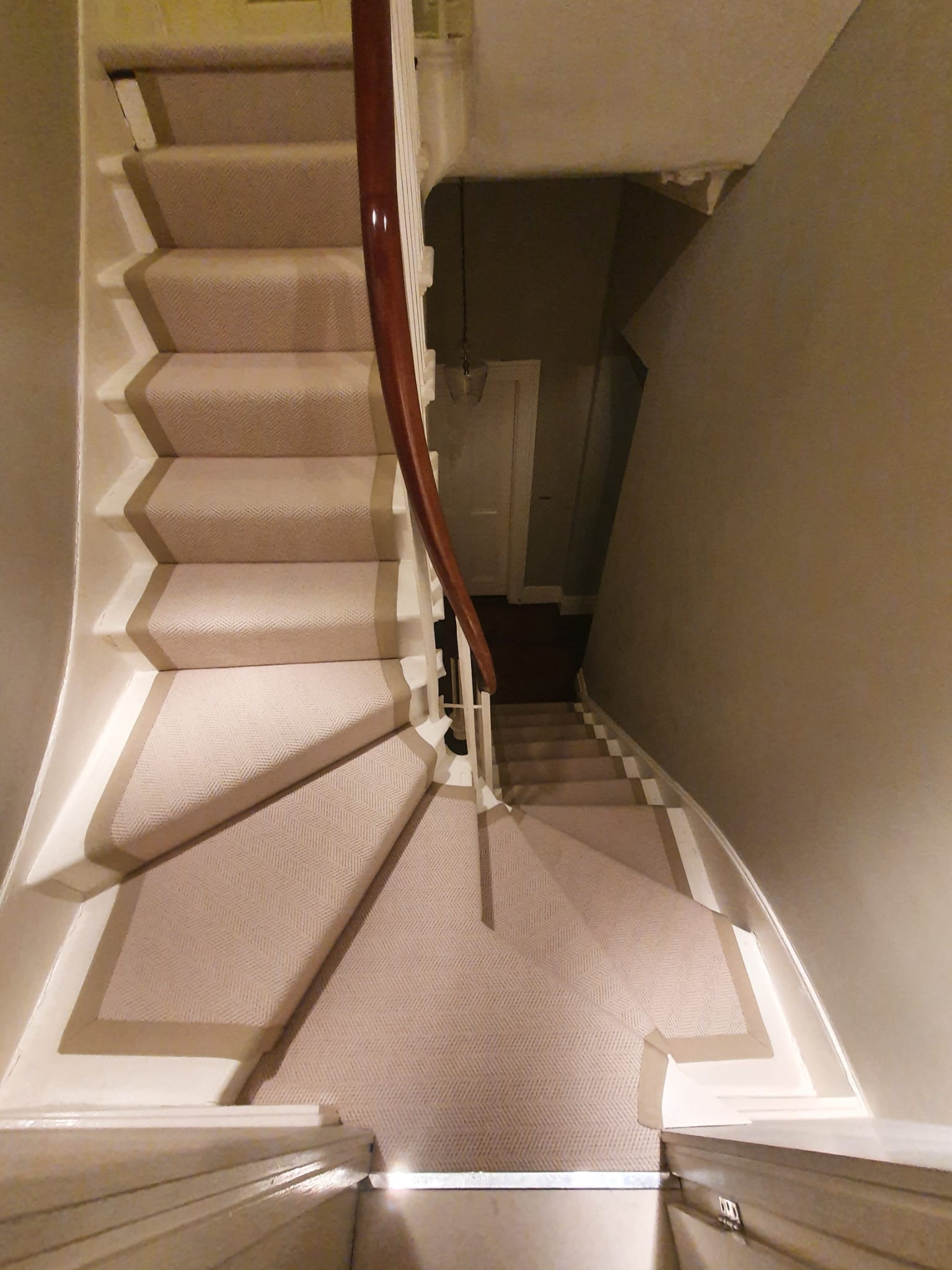 Fibre Carpets Wool Herringbone Longleat Installation in Hammersmith Wood Flooring - Wood Flooring - Residential