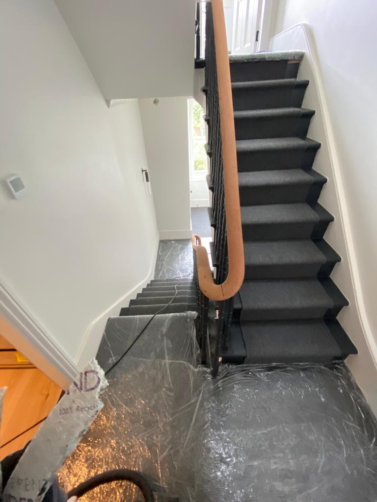 Likewise London Pot Pourri Slate 128 carpet installation in Belgravia-0