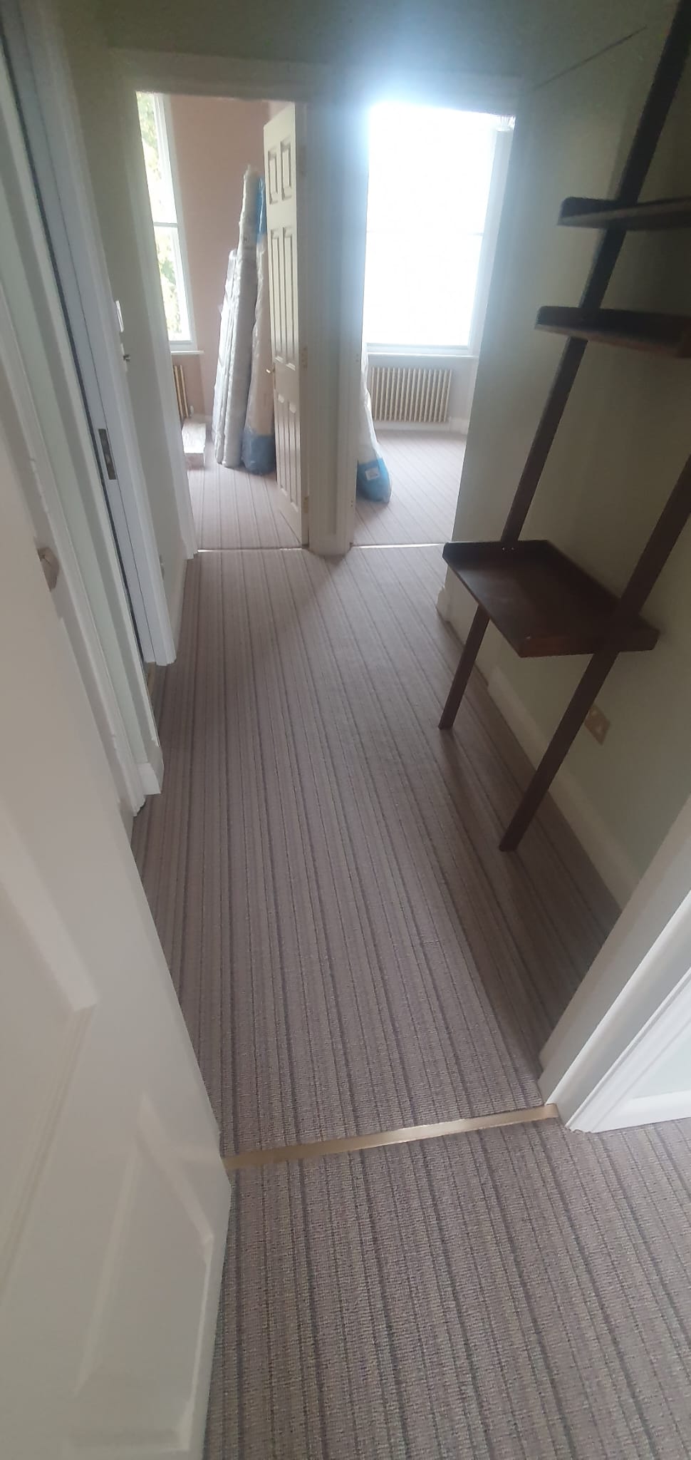 Hugh Mackay Carpets Deco Stripe Mayfair installation in Westminster