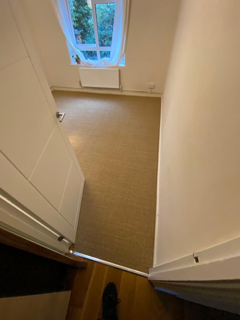Kersaint Cobb Sisal Mini Boucle Titanium carpet installation in Shepherds Bush-1