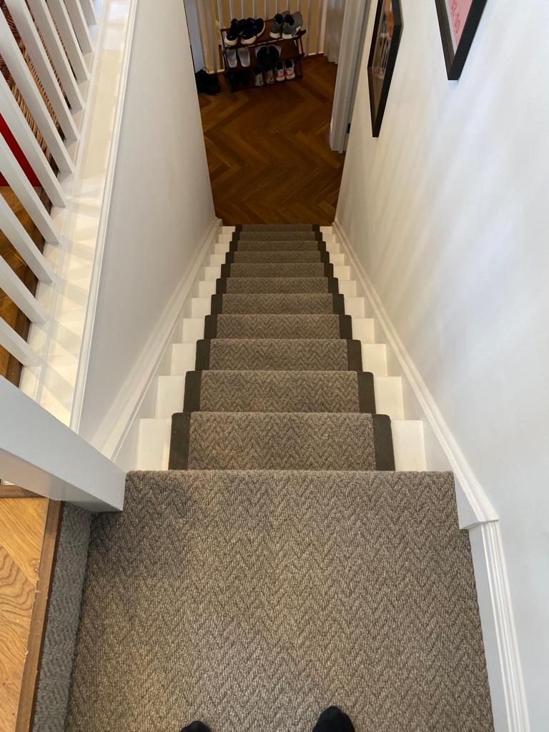 Brockway Carpets Natural Tweed installation in Pimlico-01