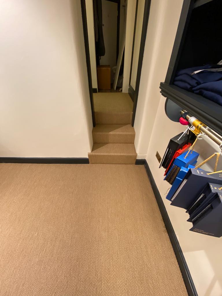 Unnatural Flooring New England Woodstock carpet installation in Marylebone-1