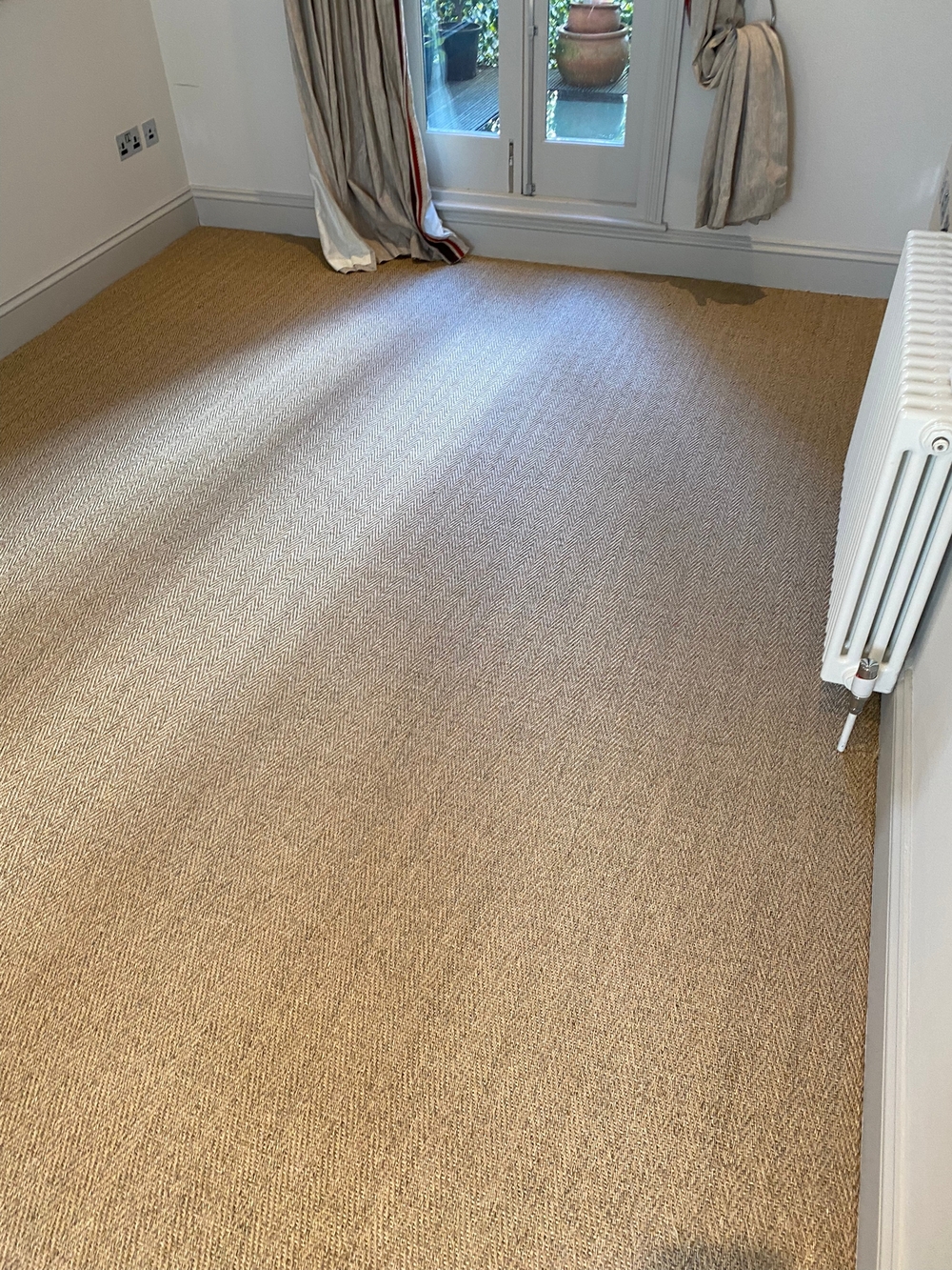 Kersaint Cobb Sisal Herringbone HER121 Wheat Carpet Installation in Barnes - Carpet - Commercial