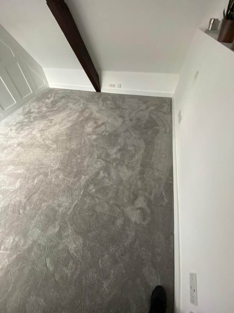 Associated Weavers Sedna Yara Smoke Carpet Installation in Chiswick, Home