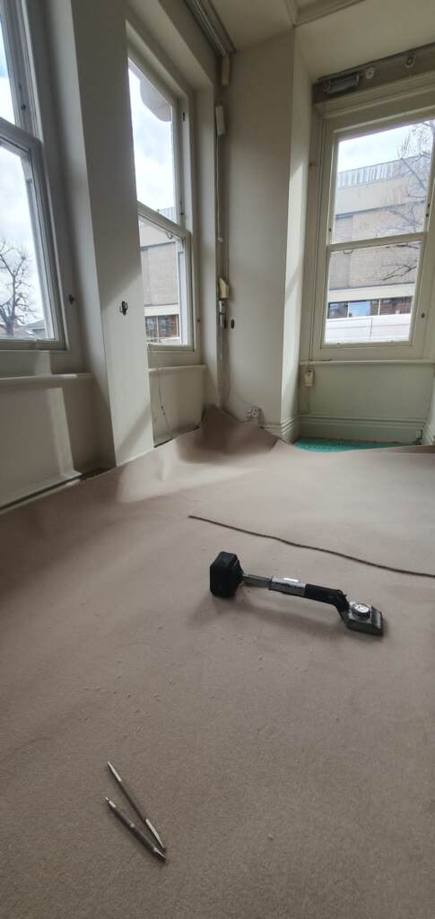 Cavalier Carpets Cartouche Velvet Feather Installation in Farringdon, Carpet, Home