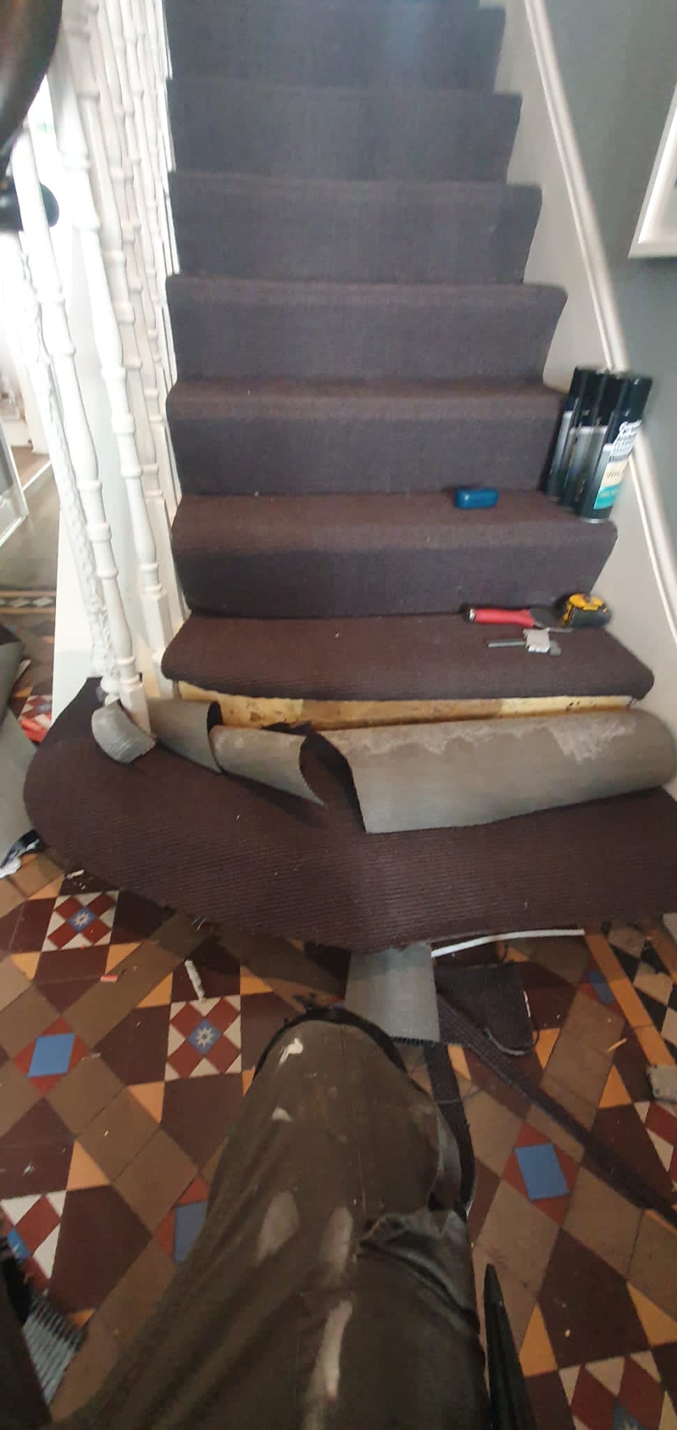 Crucial Trading Sisal Small Boucle Accents Black Carpet Installation in Pimlico - Carpet - Residential