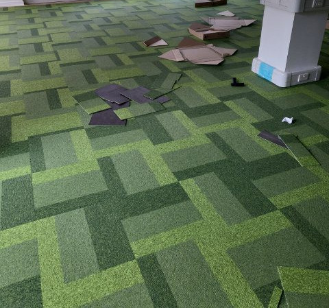 Desso Stratos Blocks Ecoltile Carpet Tiles Installation in Chiswick - Carpet - Commercial