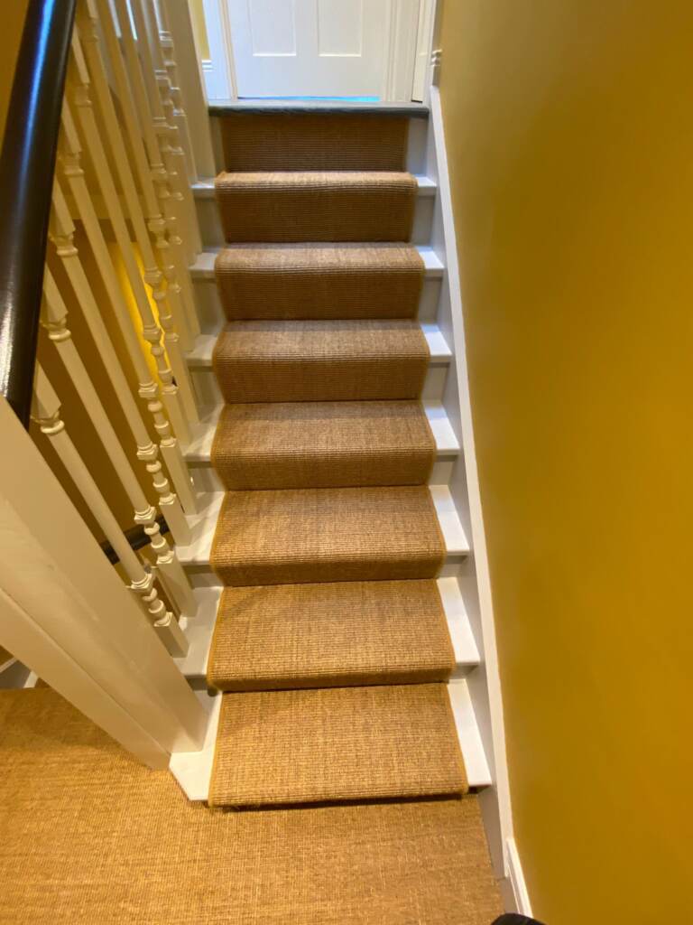 Likewise Floors Sisal Mini Boucle Amber Carpet Installation in Paddington, Home