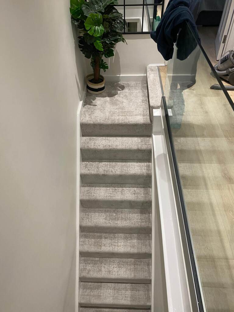 Rols Wool Carpets Luna White Rhodium Installation in Battersea, Carpet, Home