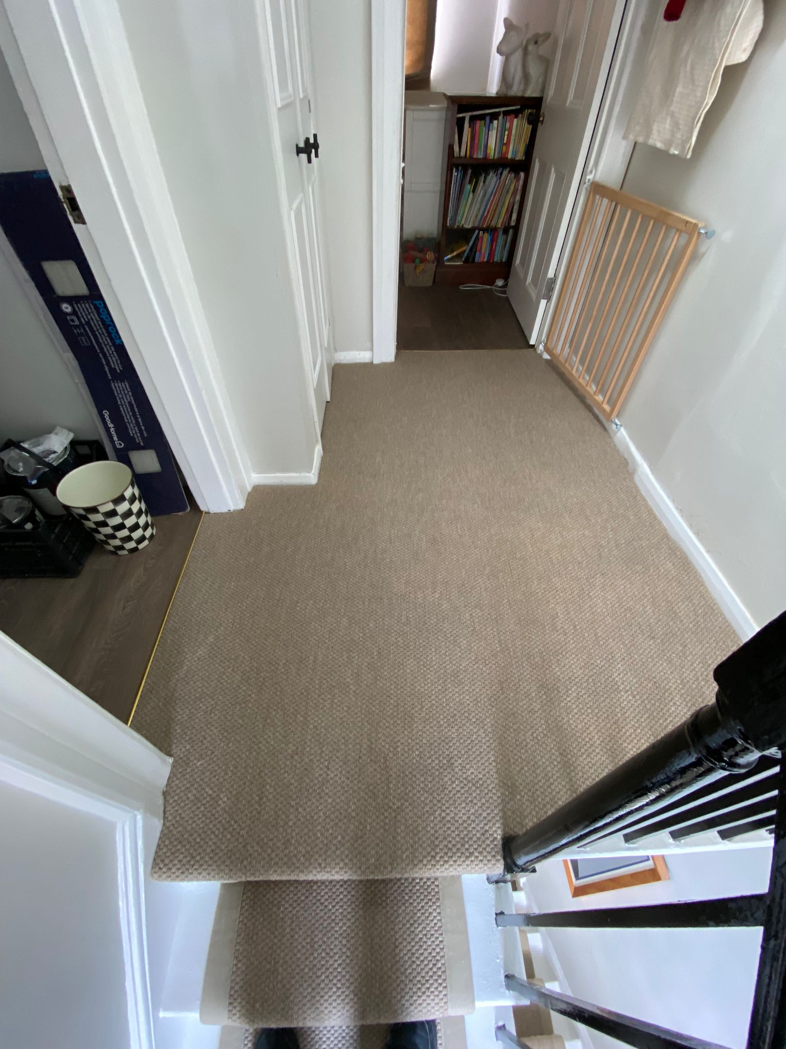 Fibre Carpets Flatweave Classics Panama Biscotti installation in Ealing-2