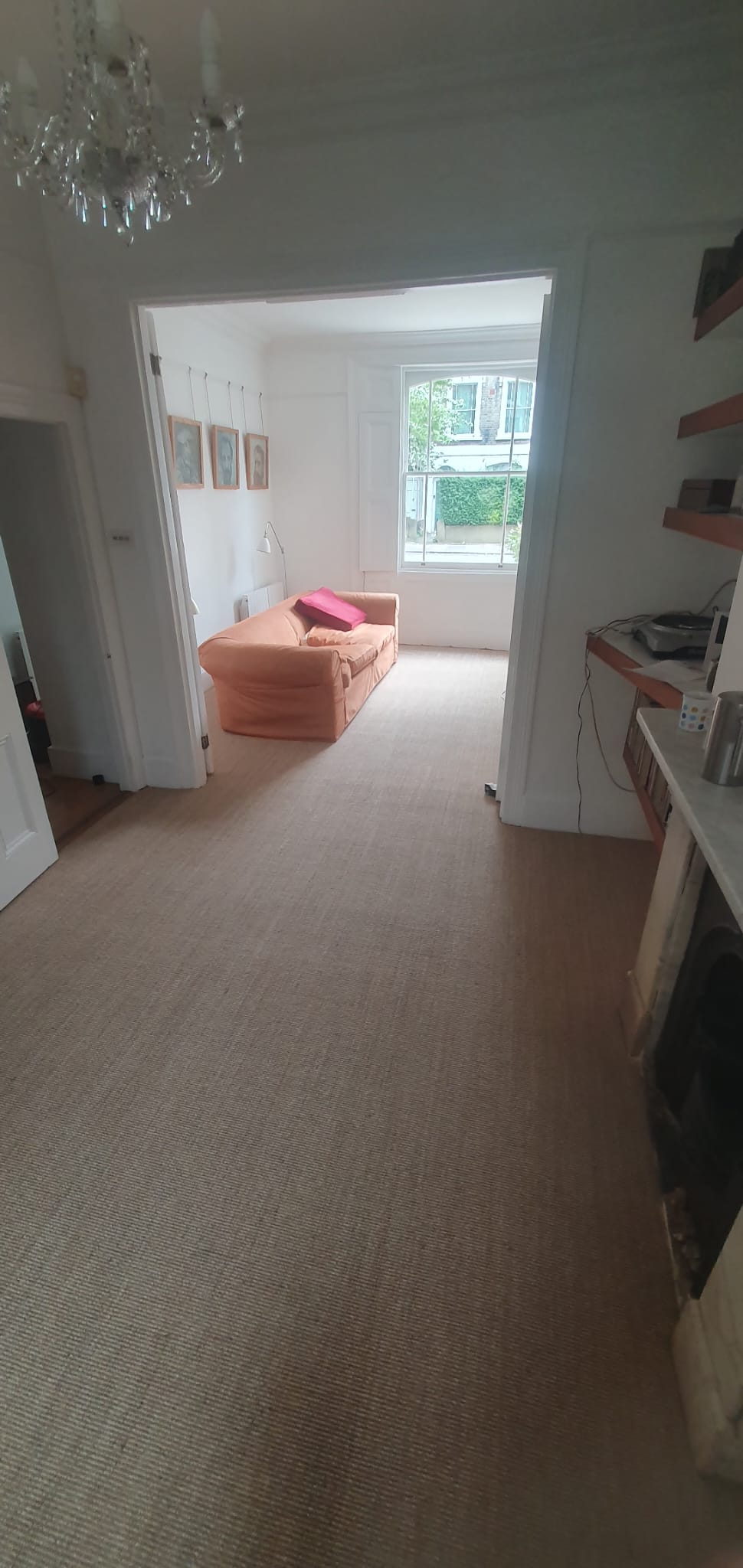 Fibre Carpets Sisal Easyclean Boucle Sunstone installation in Lambeth-1