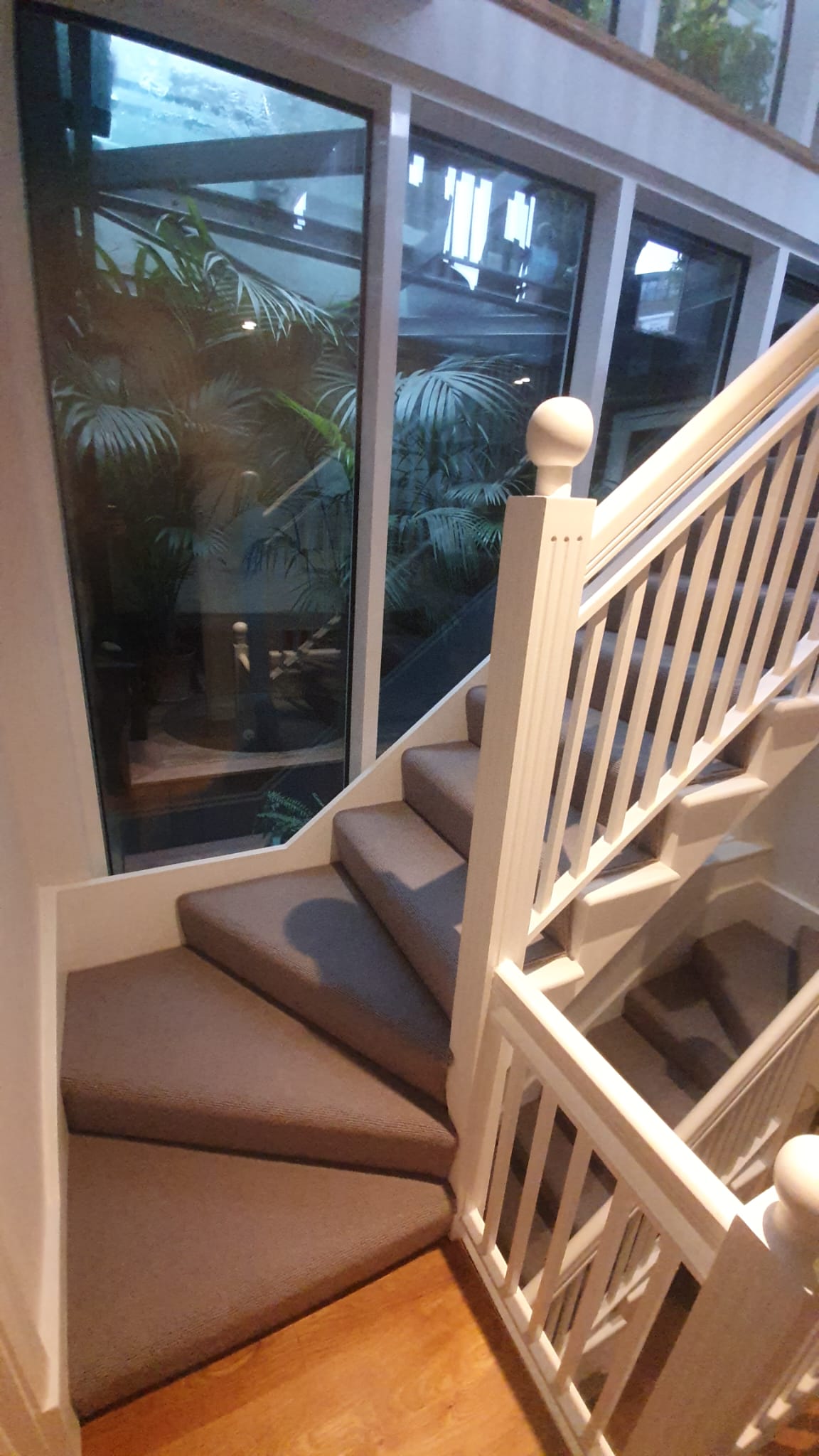 Hugh Mackay Carpets Deco Plains Dove Grey installation in Kilburn-1