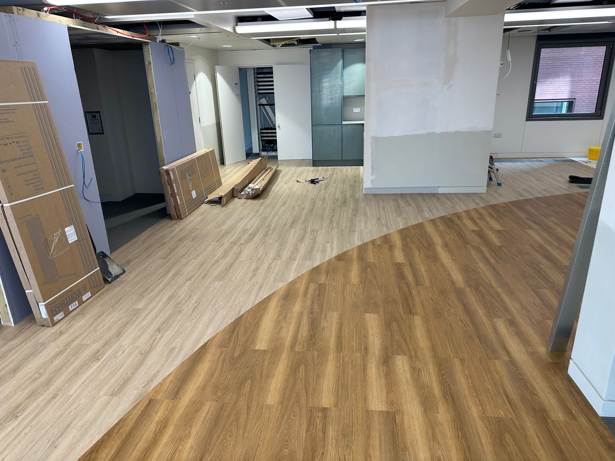 Amtico Access Soft Oak & Honey Oak installation in Ealing-2