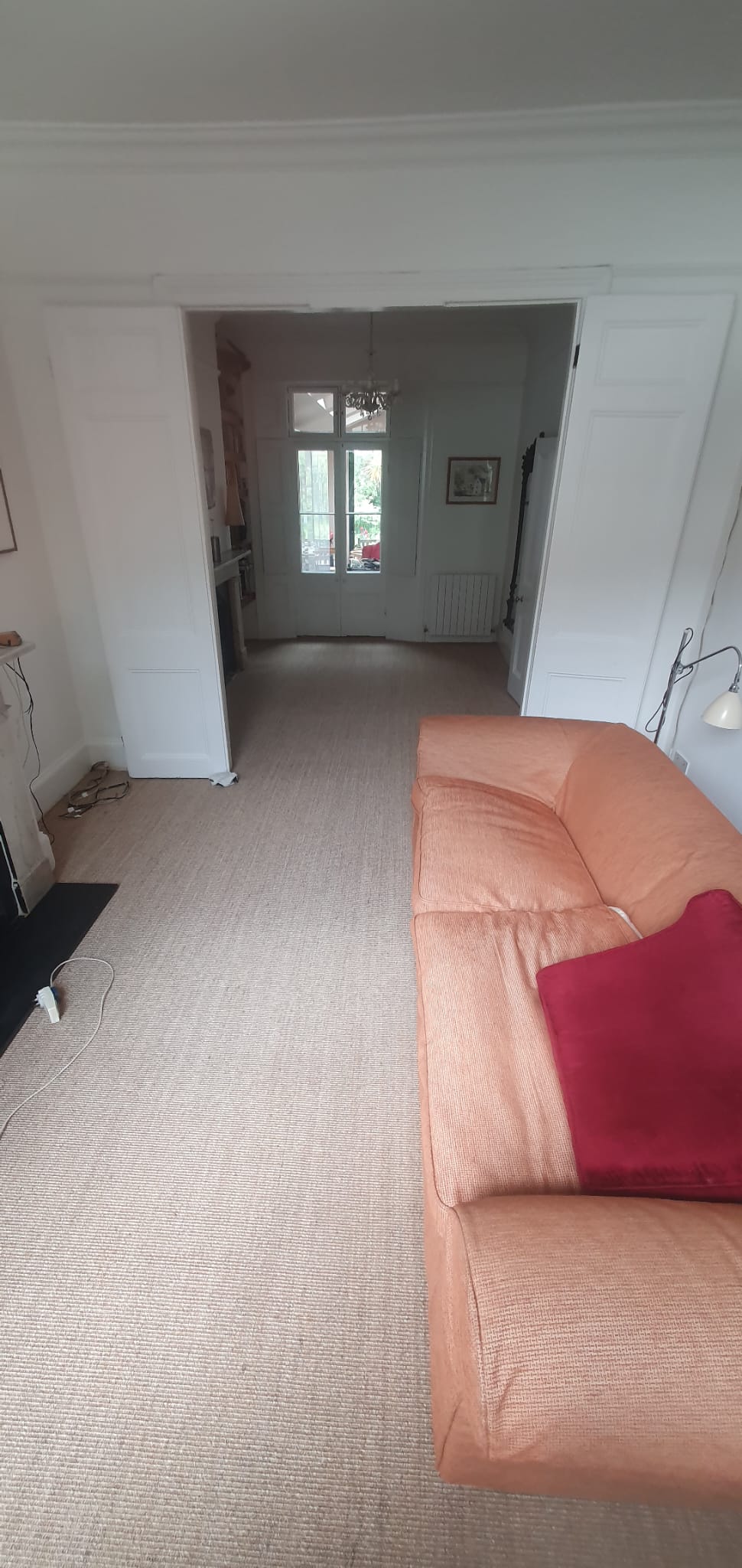 Fibre Carpets Sisal Easy Clean Boucle Sunstone Installation in St John's Wood - Wood Flooring - Residential