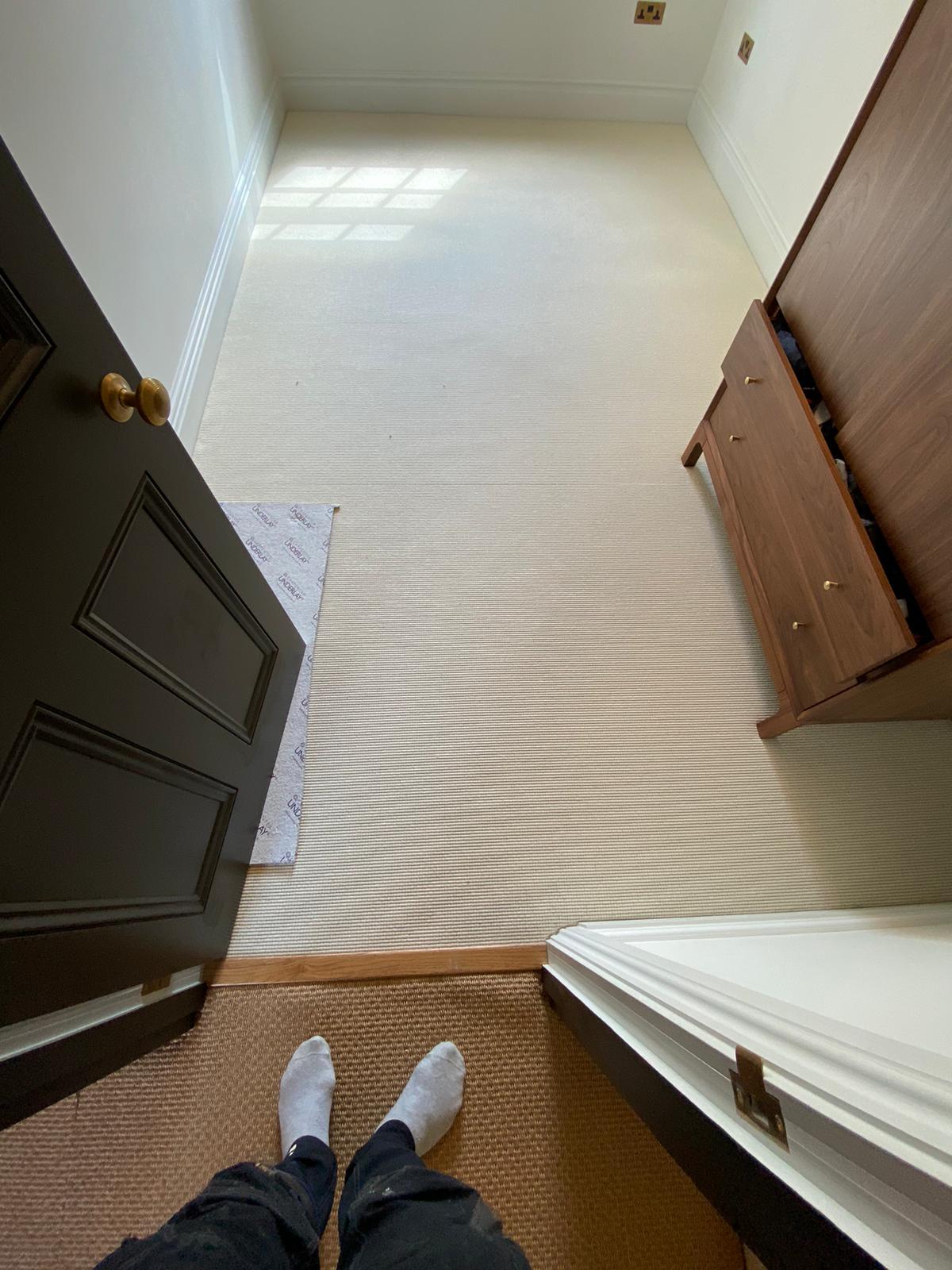 Fibre Carpets Sisal Havana Argent installation in Docklands-1