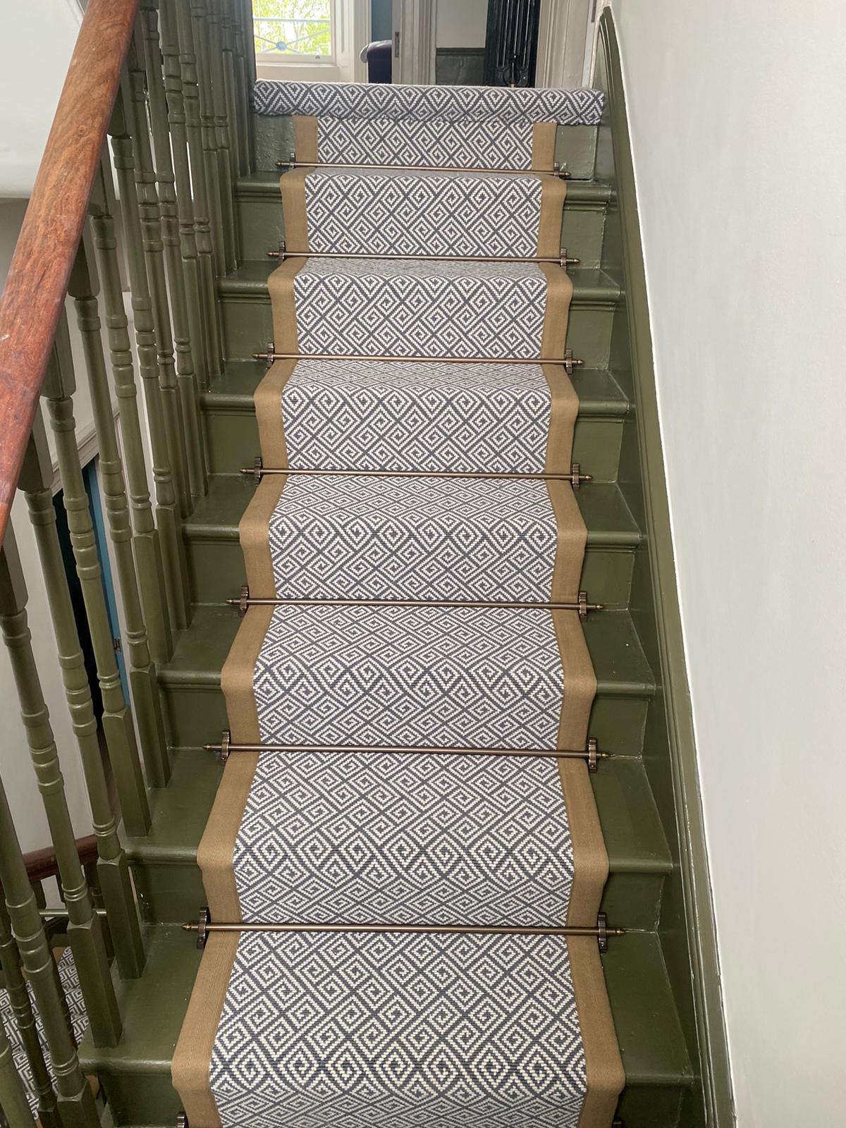 Rols Wool Carpets Diana Greek Key Heavy Metal installation in Hampstead-0