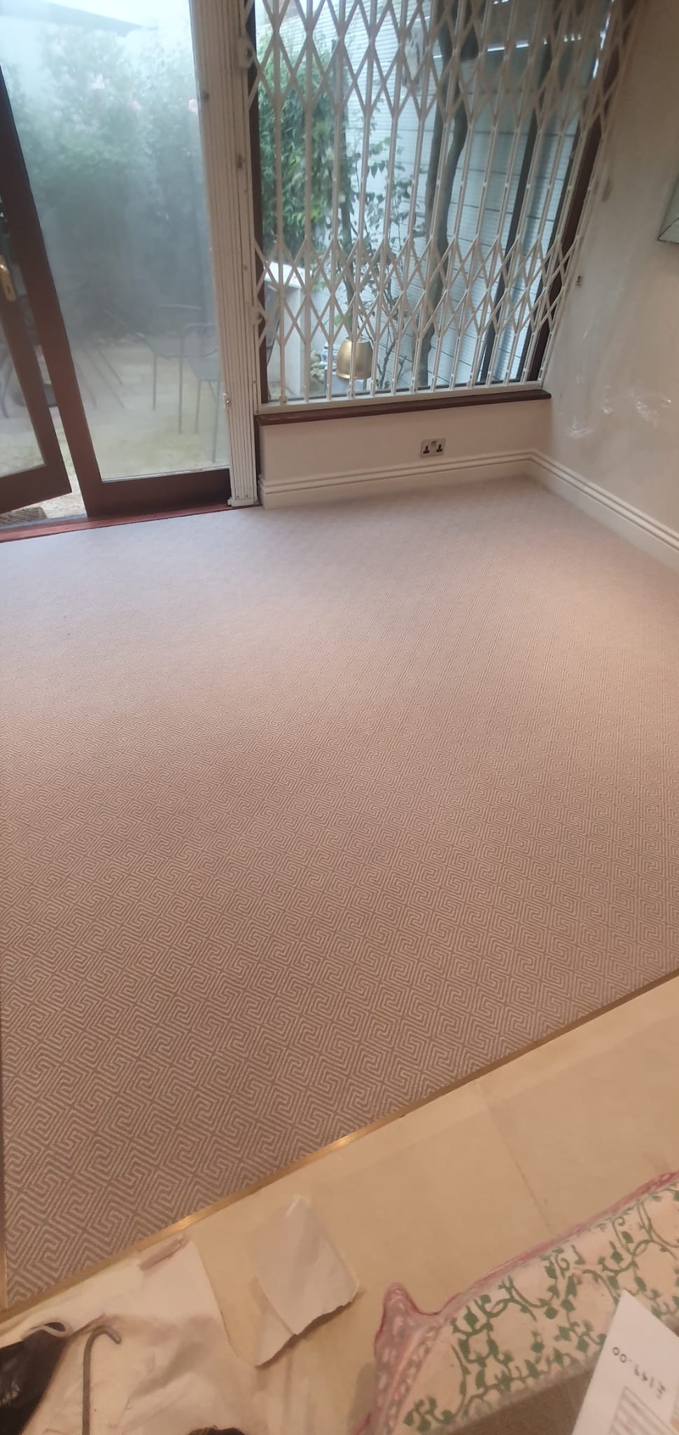 Rols Wool Carpets Gala Key Pumice installation in Knightsbridge-1