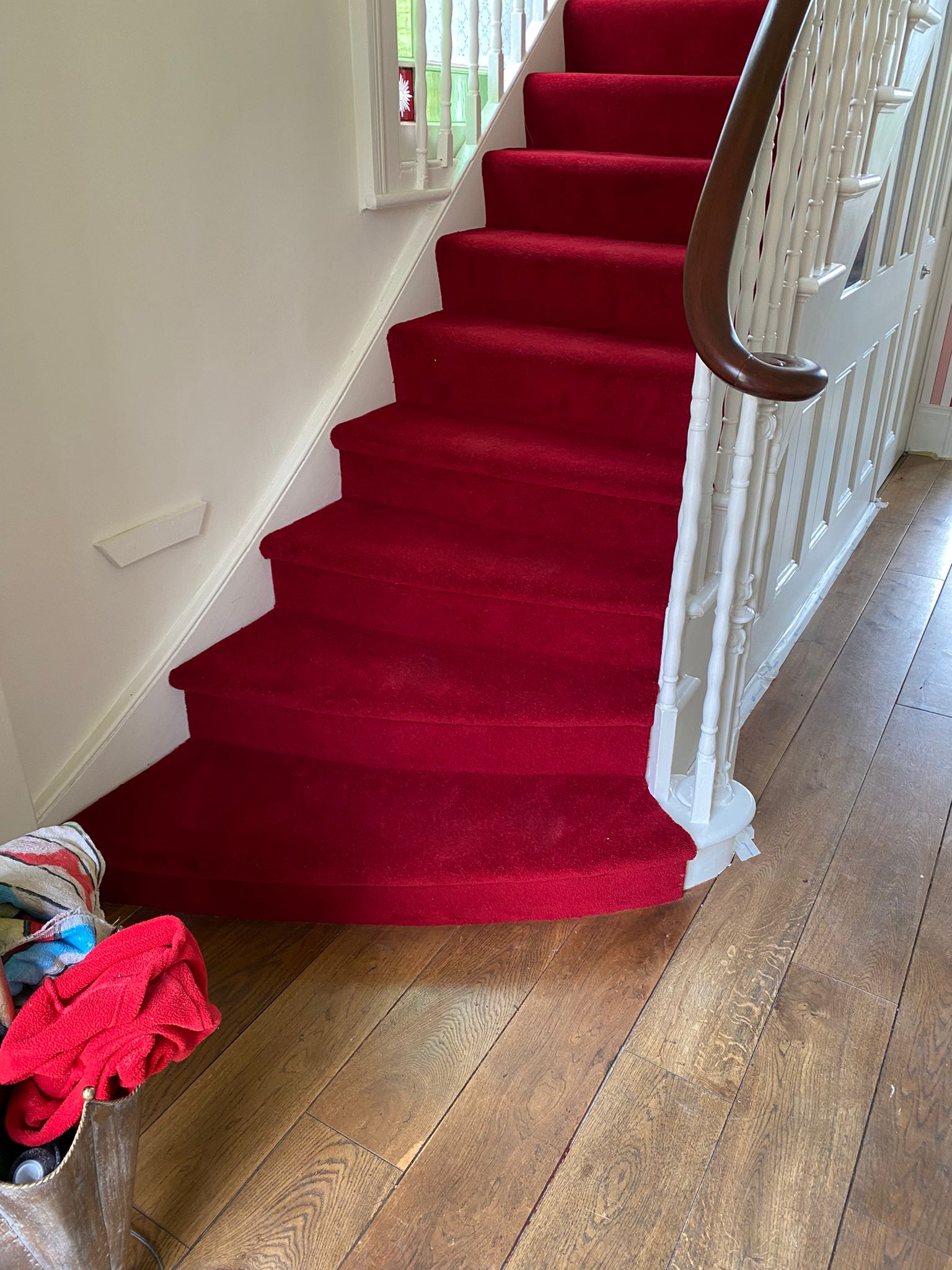 Westex Flooring Ultima Twist Classic Red carpet installation in Canary Wharf-0