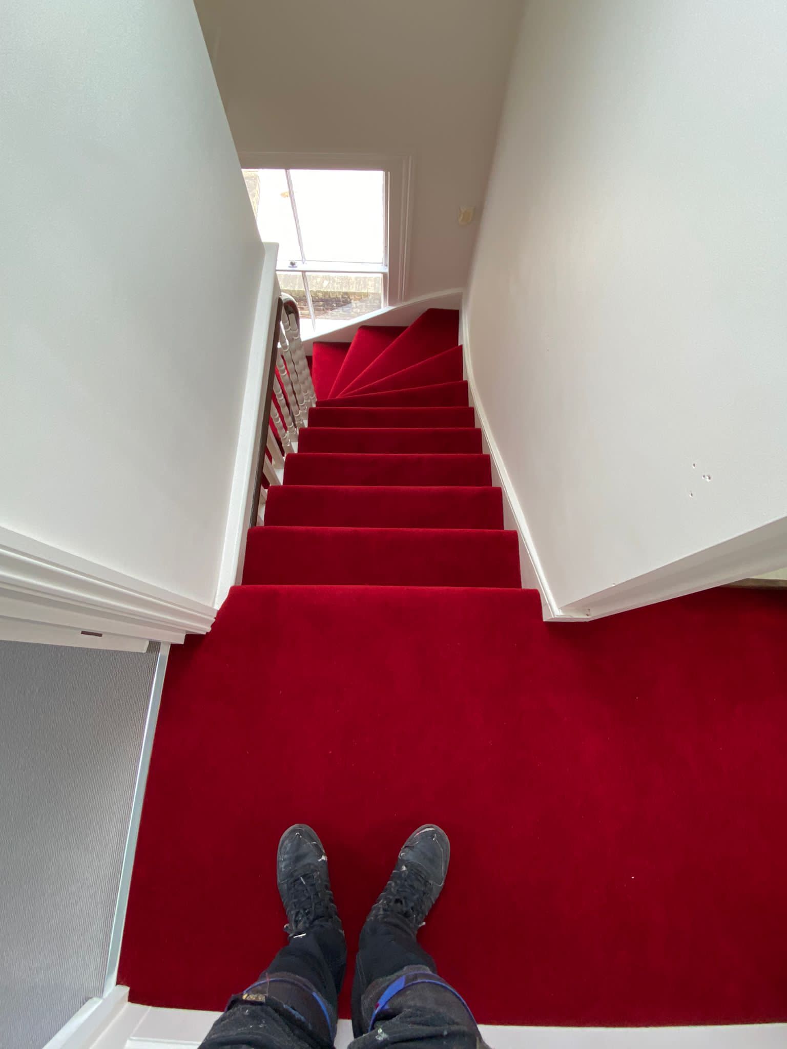 Westex Flooring Ultima Twist Classic Red carpet installation in Canary Wharf-1