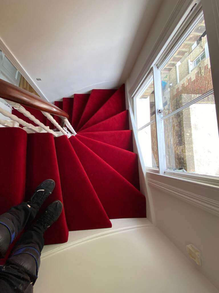 Westex Flooring Ultima Twist Classic Red Carpet Installation in Canary Wharf, Home