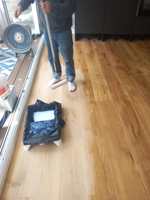 Sanding & Sealing Wooden Flooring installation in Chiswick-1