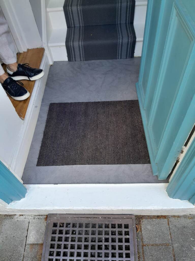 Amtico Spacia Ceramic Dark Installation in Balham, Luxury Vinyl Tile (LVT) Flooring, Home