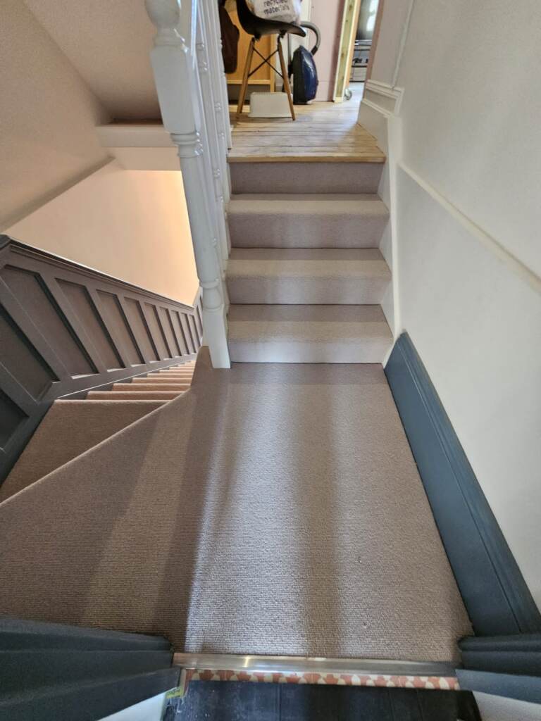 Telenzo Carpets Chelsea Humus Installation in Clapham, Carpet, Home