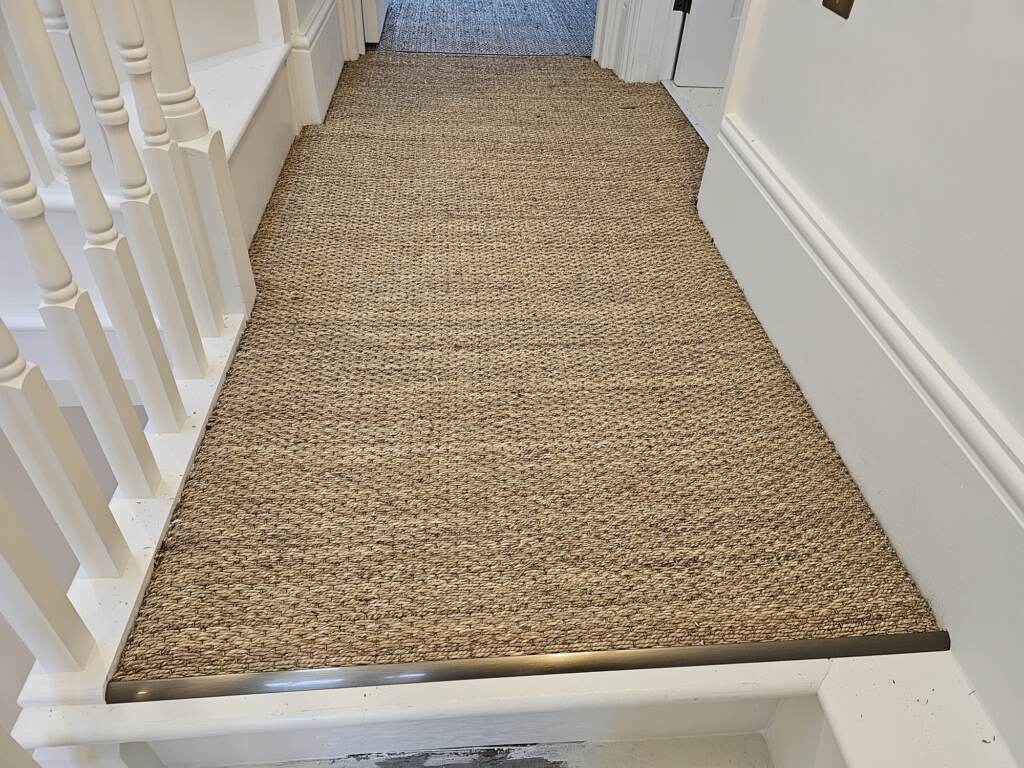 Crucial Trading Seagrass Original Natural Carpet Installation in Camden, Home
