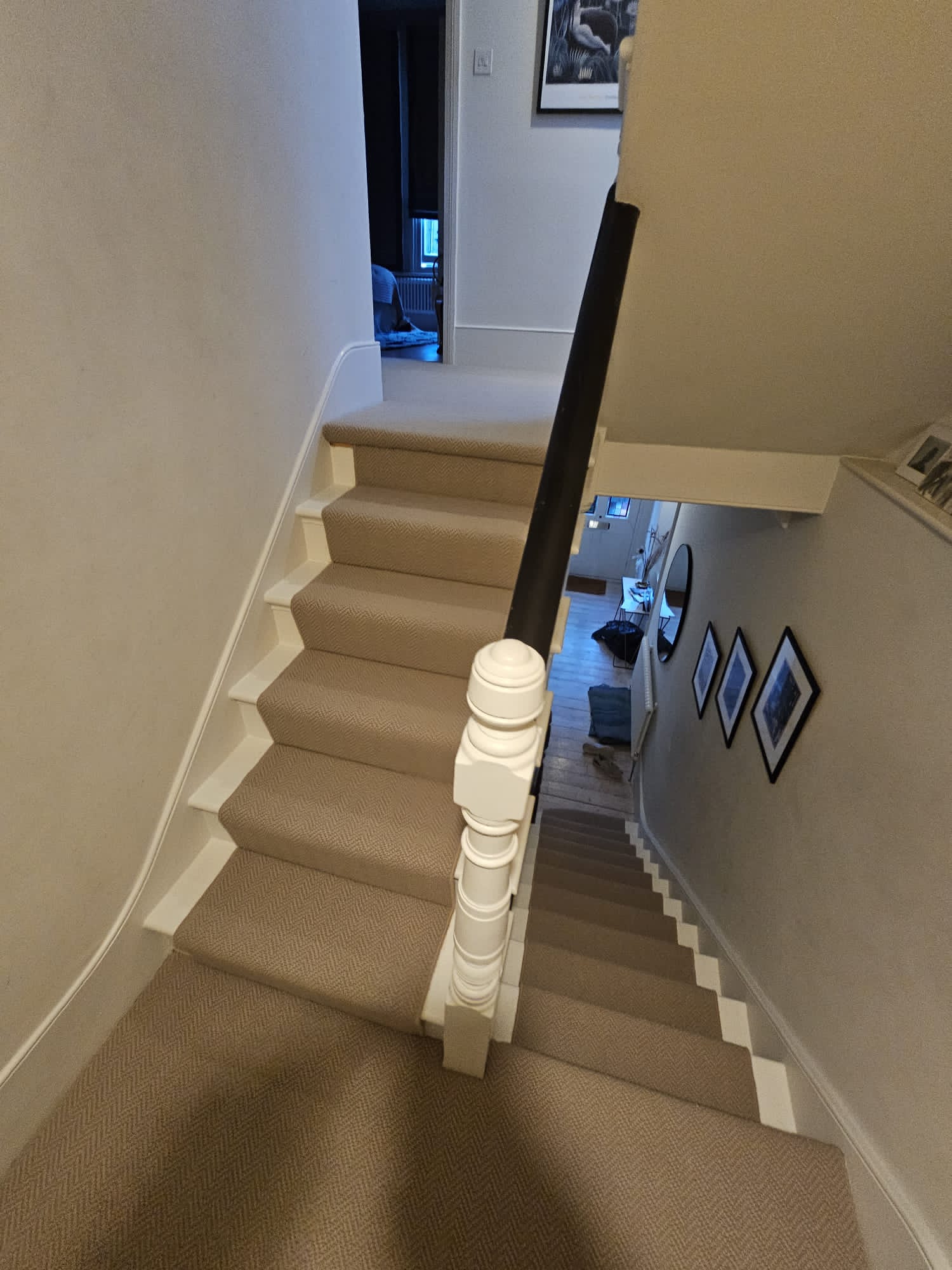 Fibre Carpets Chevron Herringbone Thatch installation in Acton-0