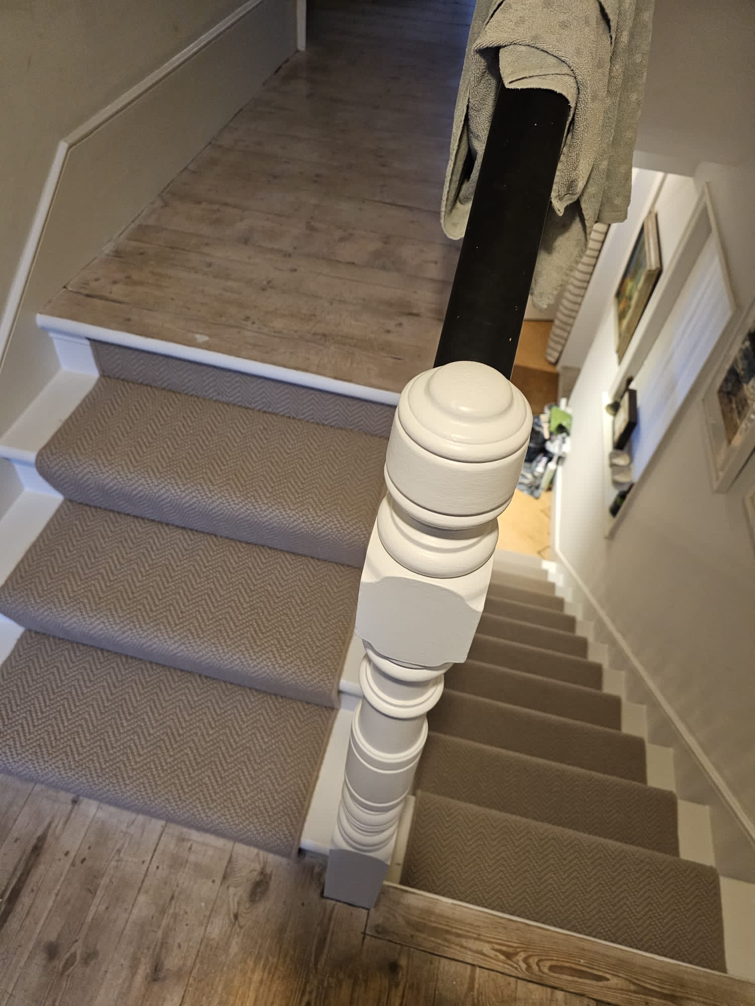 Fibre Carpets Chevron Herringbone Thatch installation in Acton-2