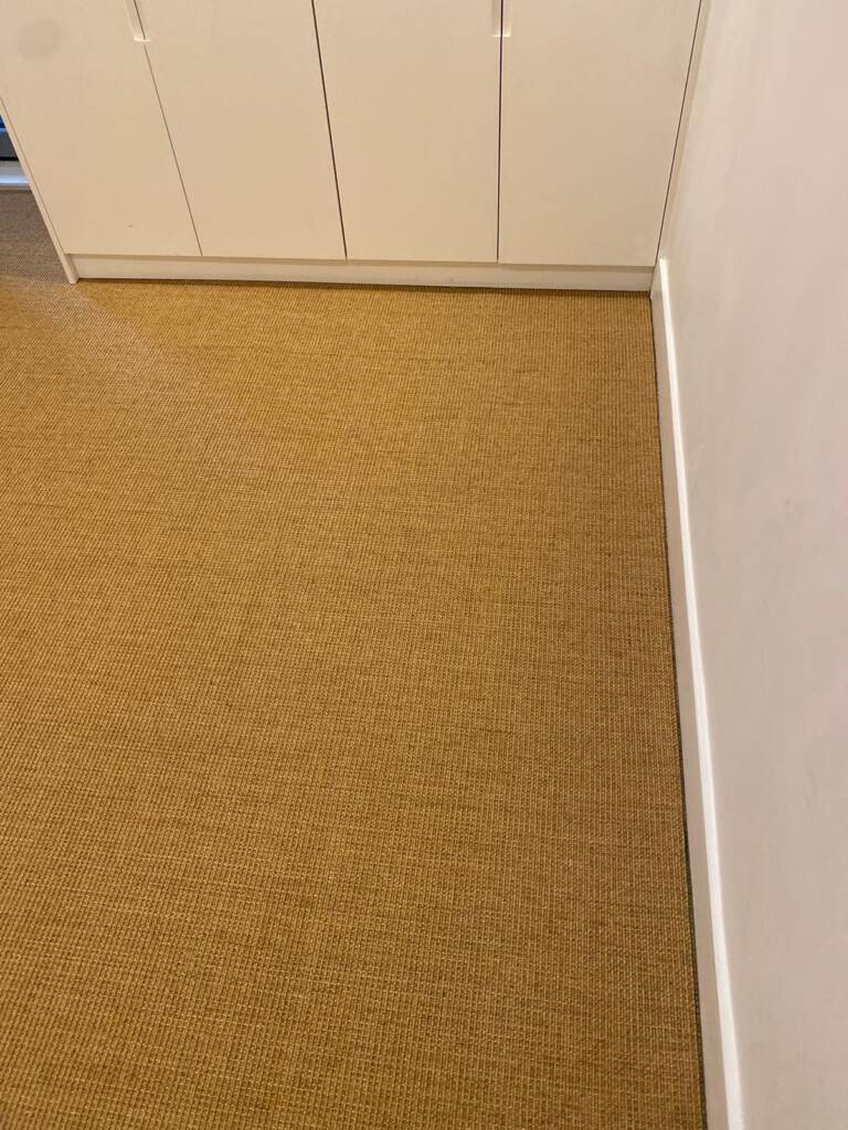 Kersaint Cobb Sisal Big Boucle Cognac Carpet Installation in Mayfair, Home