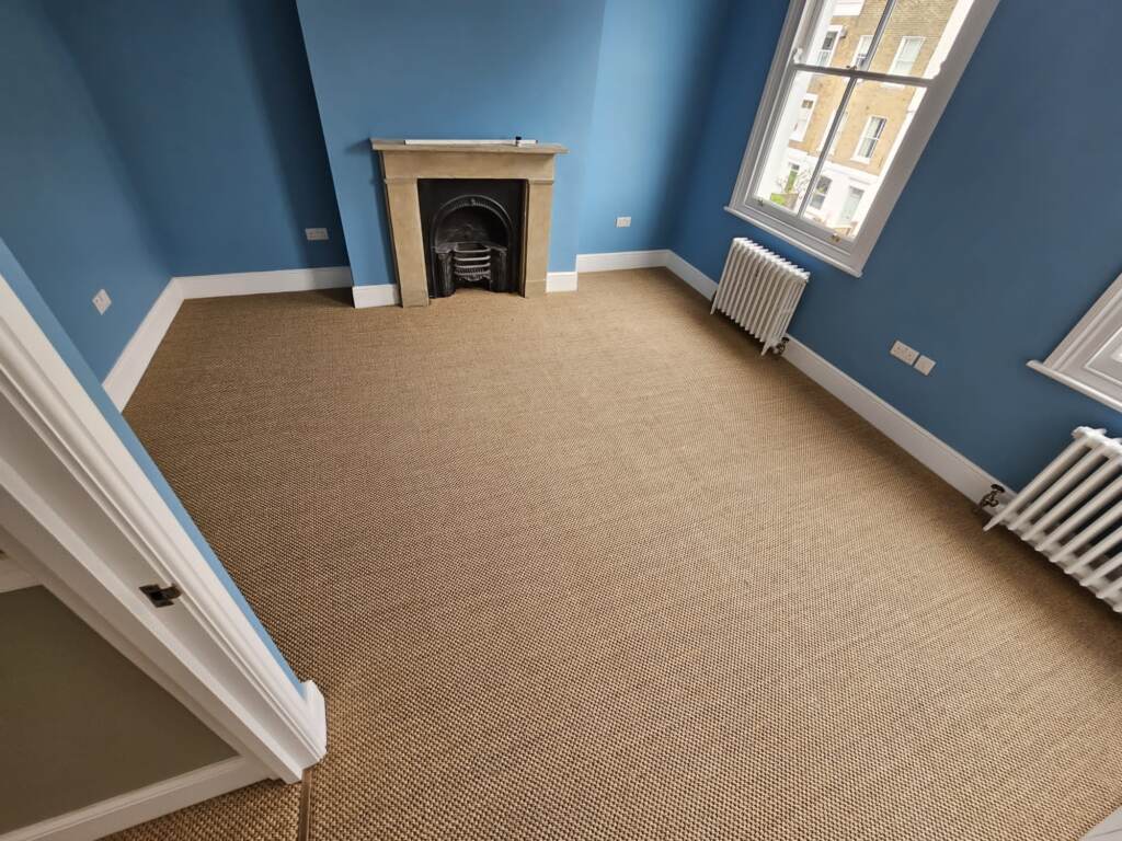 Kersaint Cobb Sisal Tigers Eye Flint Carpet Installation in Chiswick, Home