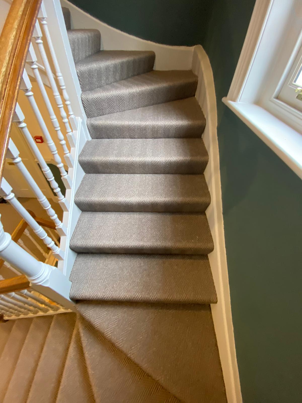 Rols Carpets Maya Wave Licorice installation in Southwark-2