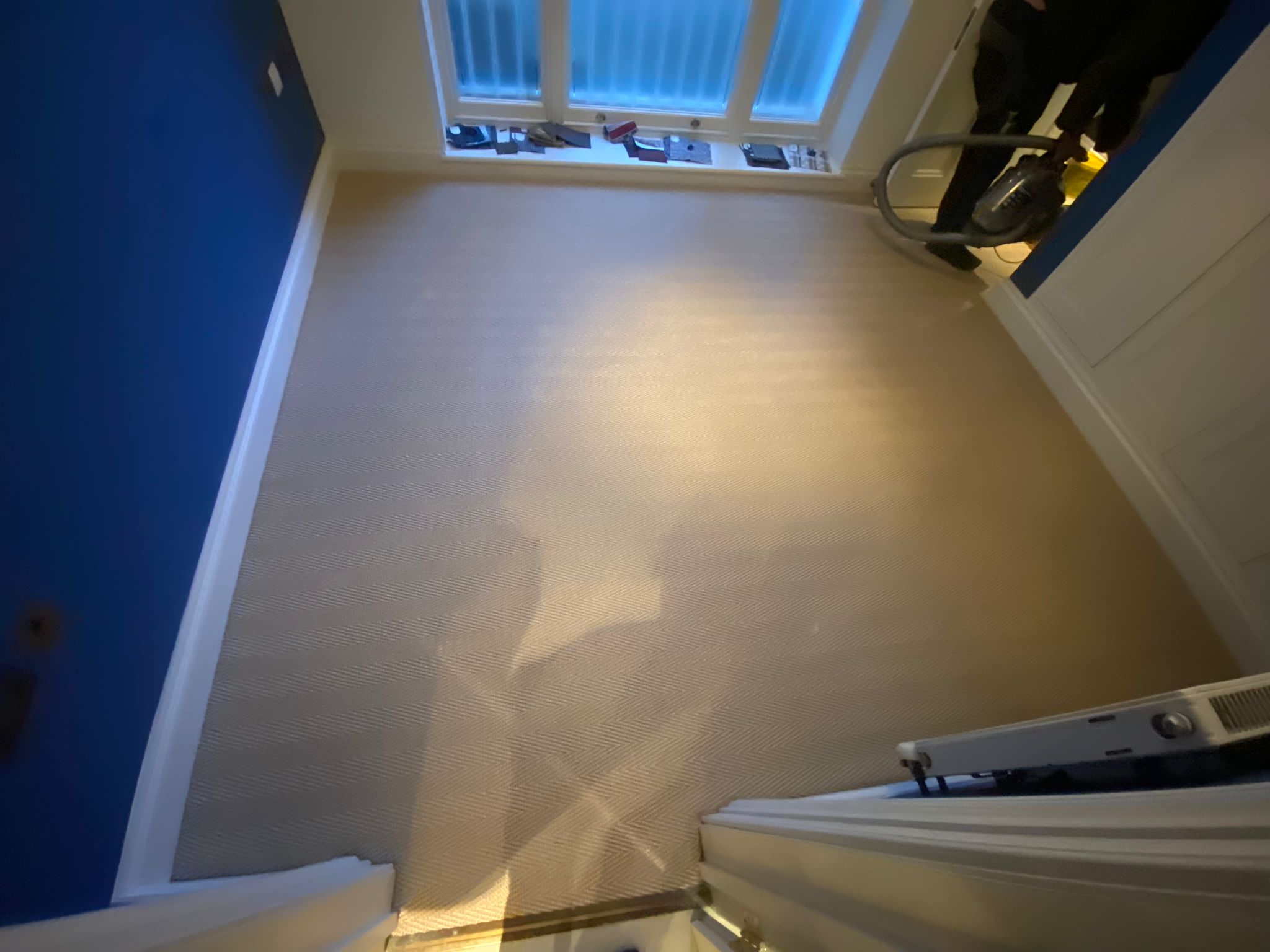 Fibre Carpets Sisal Havana Argent installation in Camden-2