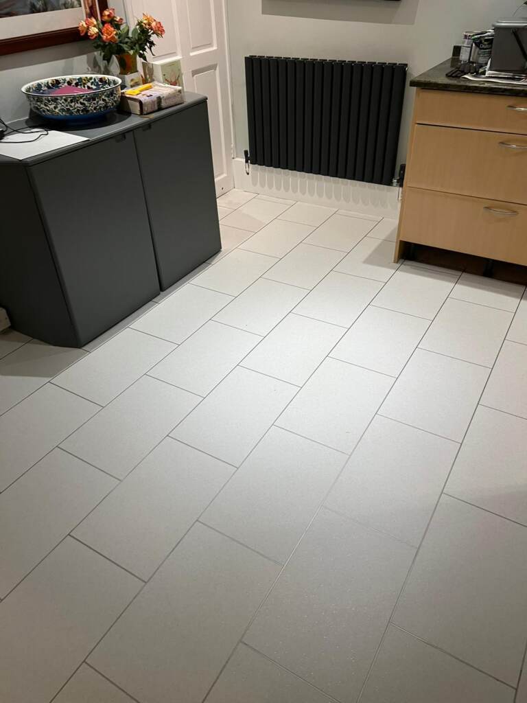 Amtico Signature Composite Calcium Installation in Fulham, Luxury Vinyl Tile (LVT) Flooring, Home