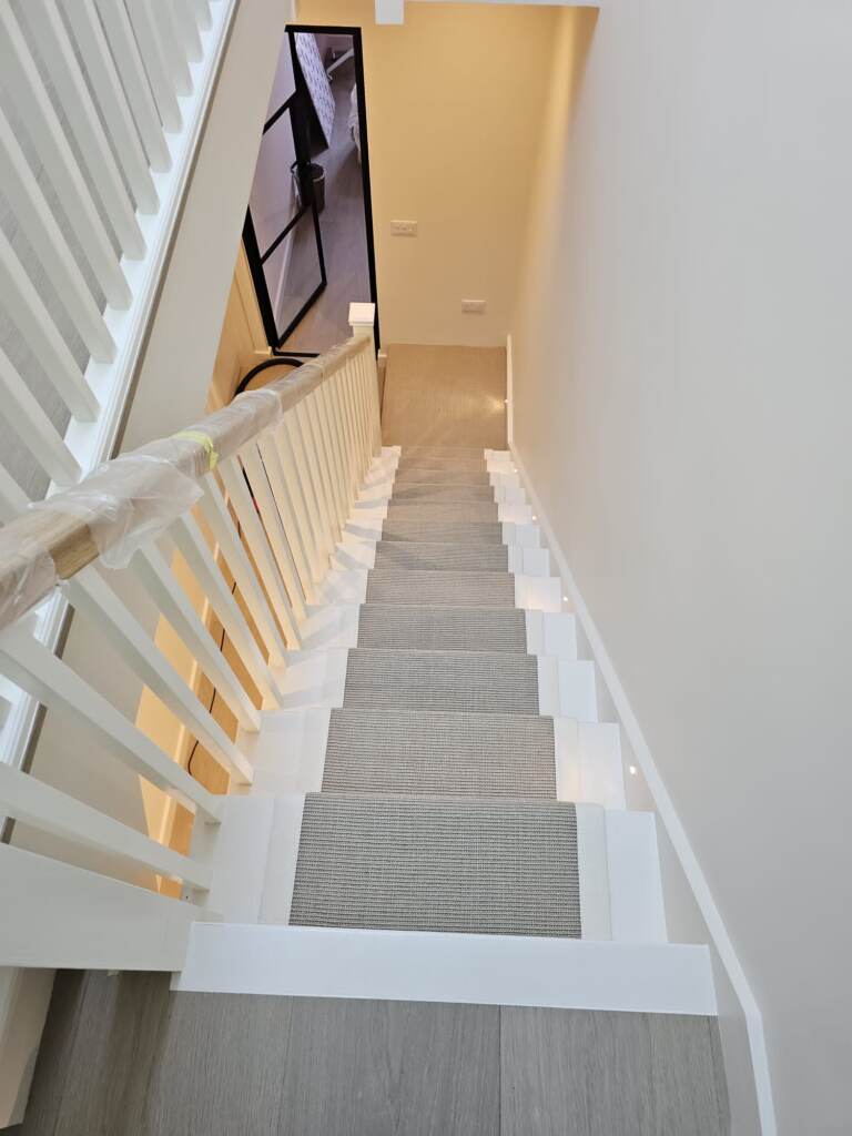 Crucial Trading Sisal Harmony Boucle Moon Frost Carpet Installation in Earls Court, Home