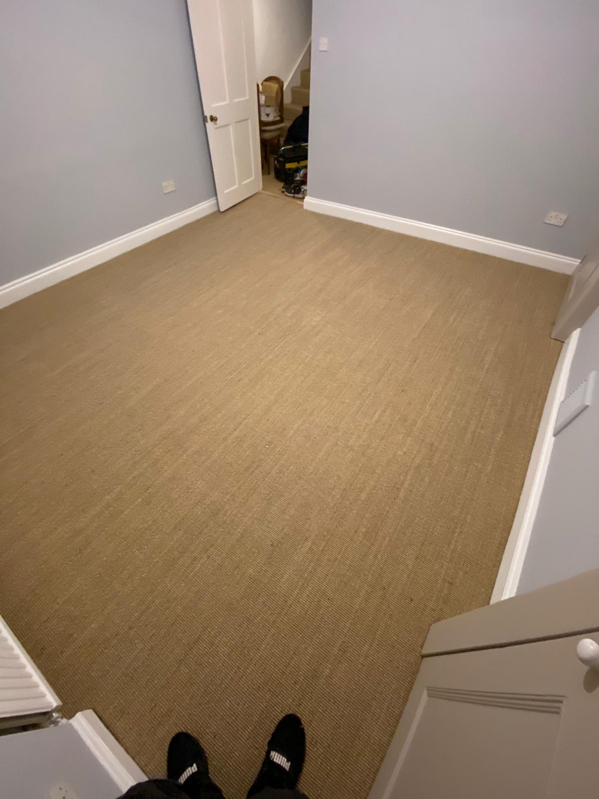 Fibre Carpets Sisal Easyclean Boucle Sunstone installation in Kensington-2