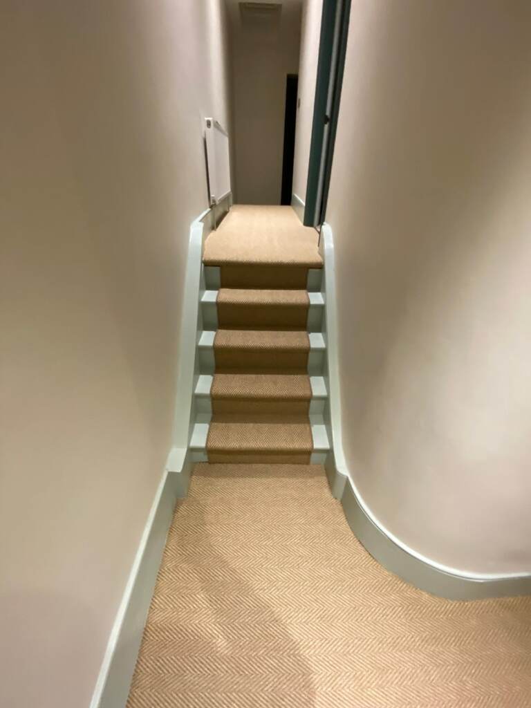 Likewise Floors Herringbone Zinc Carpet Installation in Lambeth, Home