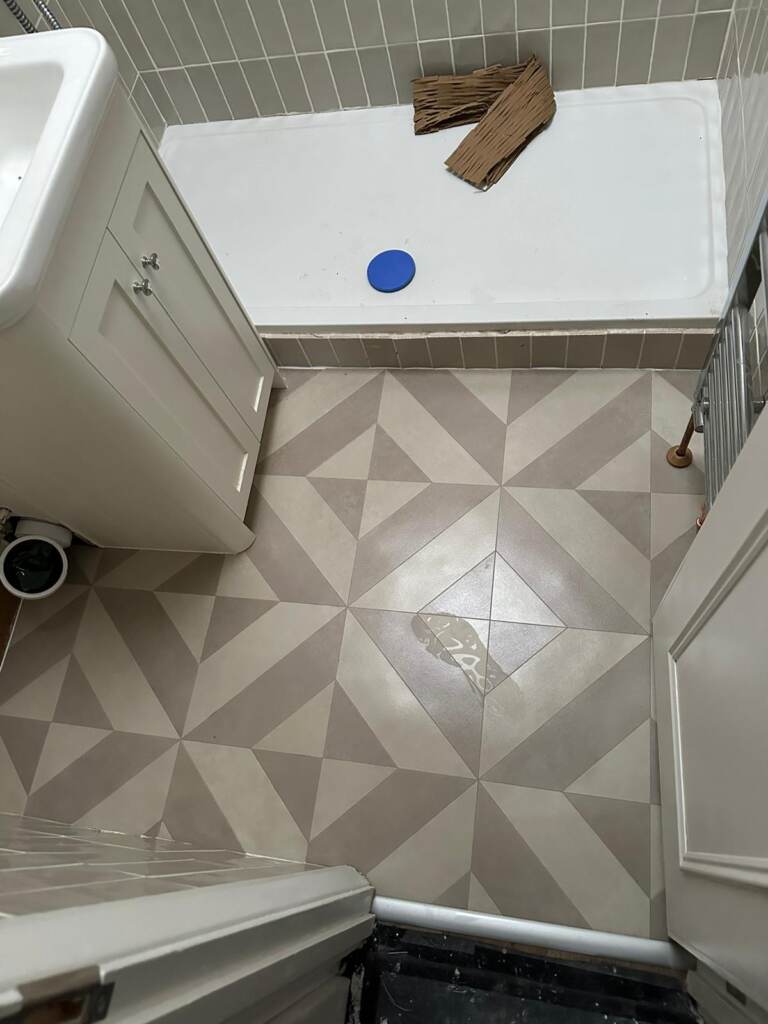 Amtico Signature Gatsby Square Small DC569 Installation in Westminster, Luxury Vinyl Tile (LVT) Flooring, Home